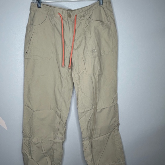 The North Face Tan Cargo Pants with Orange Accents - Picture 1 of 10